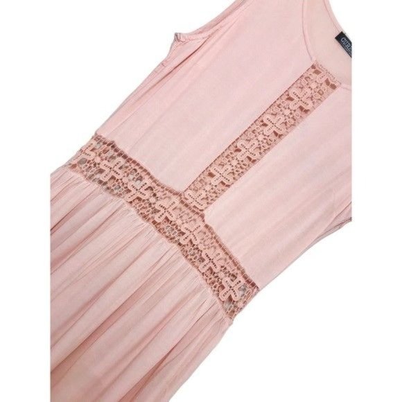 CURE Embroidered Lace Inset Maxi Dress Size Large - Picture 9 of 9